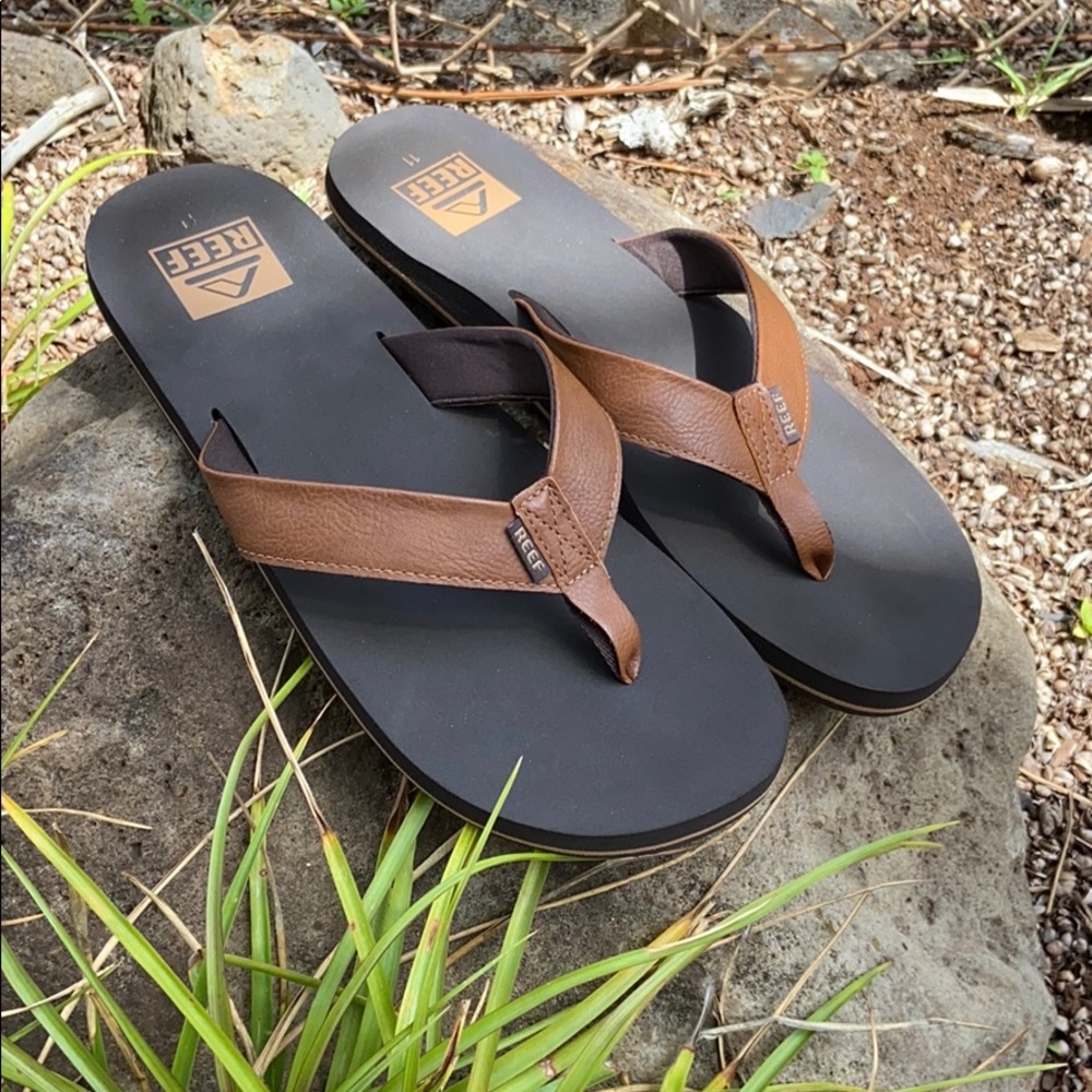 Reef Flip Flops | Size 11 M | Brown Leather